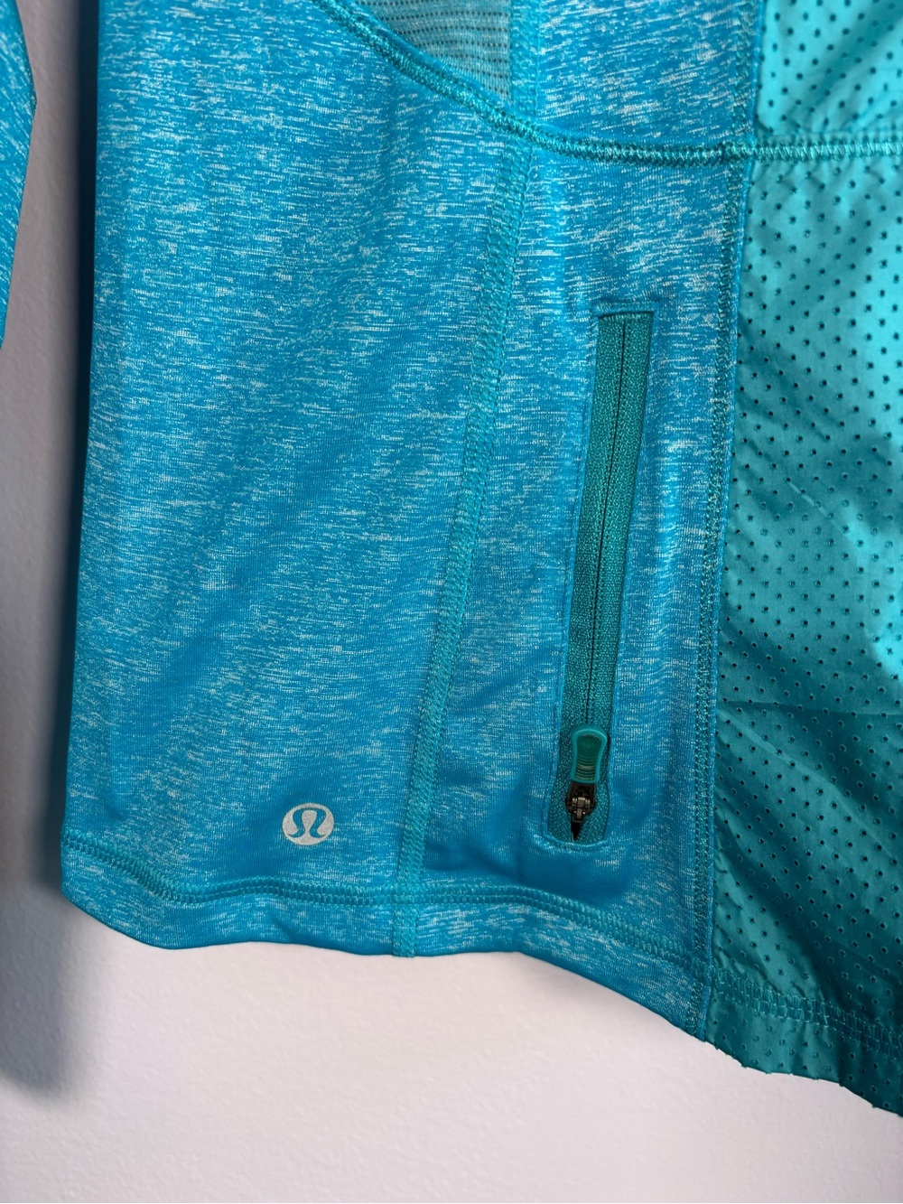 lululemon athletica Teal Hybrid Running Performance Athletic Zip Jacket Size 4 - Picture 7 of 7